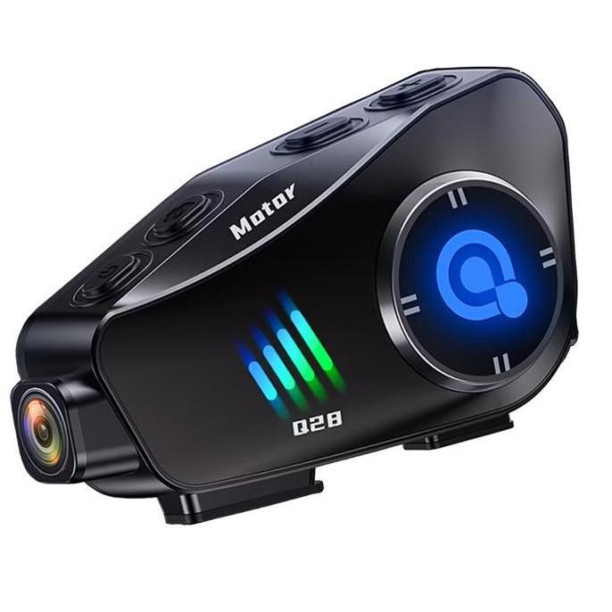 Q28 Kamera helm perekam berkendara sepeda motor headset Bluetooth helm dengan kamera helm video HD 1