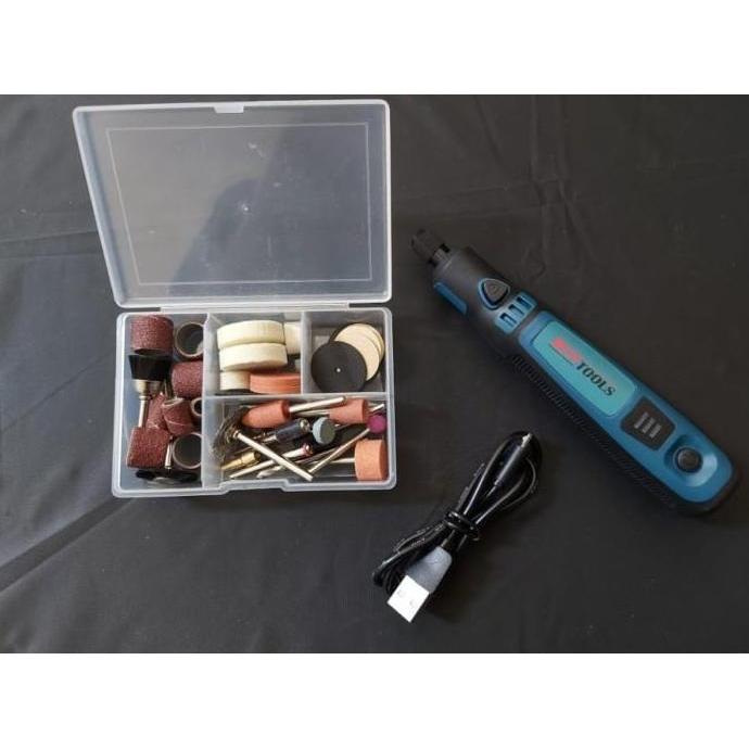 Thebest- Cordless Mini Grinder Tuner Fullset / Mini Grinder Ukir Multifungsi