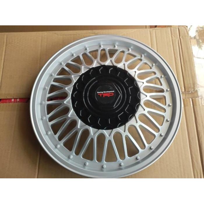 Dop Roda / Wheeldop Tutup Velg Mobil Ring 13 Dan Ring 14 Dop Roda Type Cl Hitam - Silver Wildop Dop 