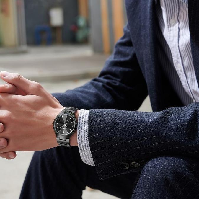 Wgwg- Biden Jam Tangan Pria Biden Bisnis Mewah Otomatis Date Anti Air Kuarsa Jam Tangan Cowok