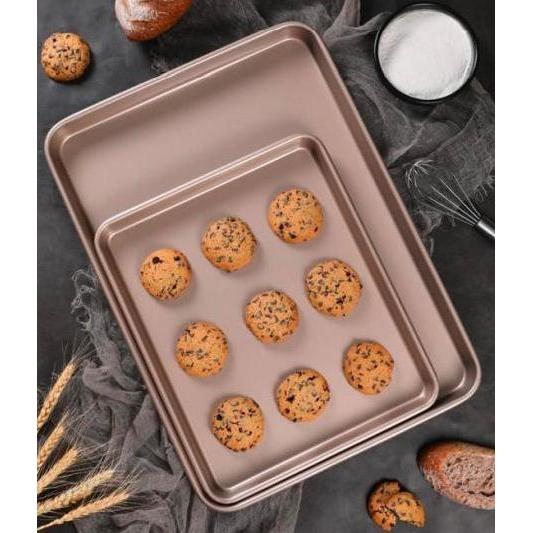 Loyang Persegi Panjang Loyang Bolu Gulung Rose Gold Rendah