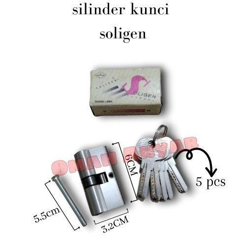 Silinder kunci pintu kayu besar dan standard