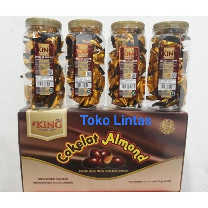 Cokelat Kacang Almond Bonibol D'King Per Dus isi 4 Toples