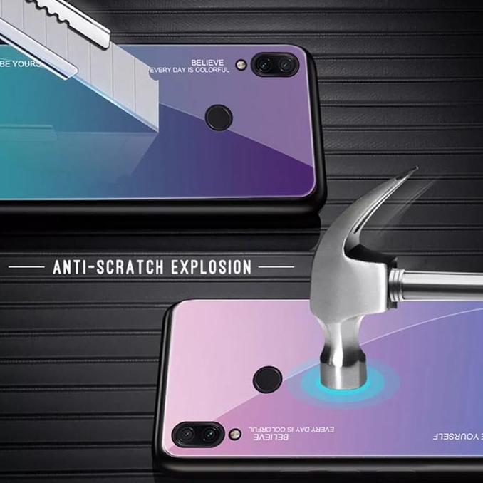 Case MI 8 SE - Xiaomi Mi8 SE Hardcase Kesing Gradiasi Gradient Glass (TERBAIK) (TERBARU) (TERMURAH)