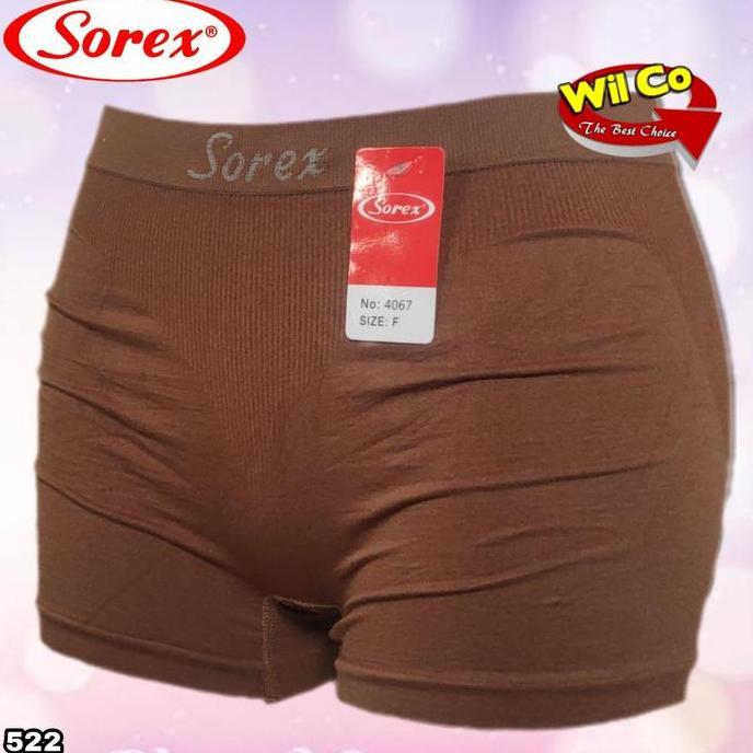 Wkwx- K522 (1-3 Pcs) Sorex Celana Dalam Boxer Rajut Wanita Dewasa, Cd Boxer Wanita All Size (Bb 50 -