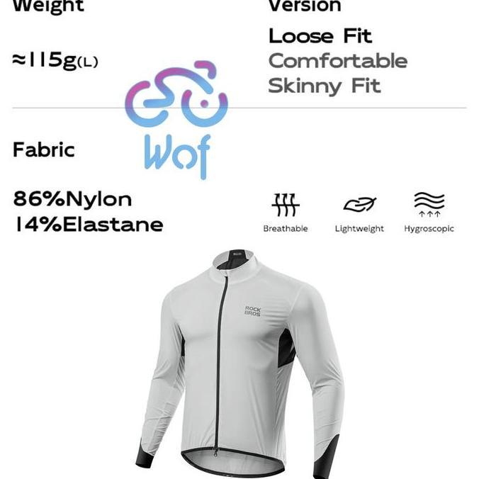 ROCKBROS YPW060-1 Jaket Olahraga Sepeda Motor Lengan Panjang Pria Wanita Jersey Mens Womens Lightwei