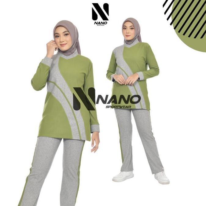Dieocrd- Nano Sportswear Baju Senam Muslim / Baju Senam Muslim Pelangi / Baju Senam Muslim Panjang D