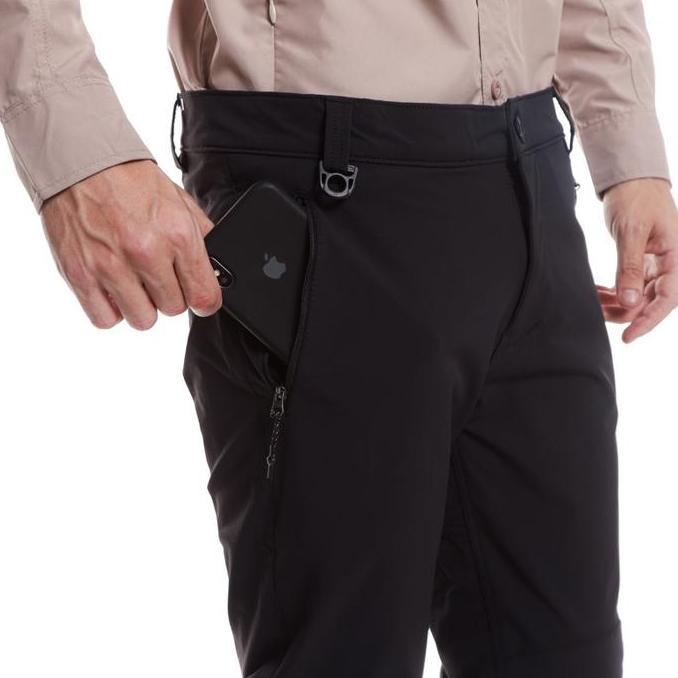 Grosir Mahameru Celana Panjang Gunung Stretch Pria Slim Fit Formal Kerja Hitam Katun C02-08