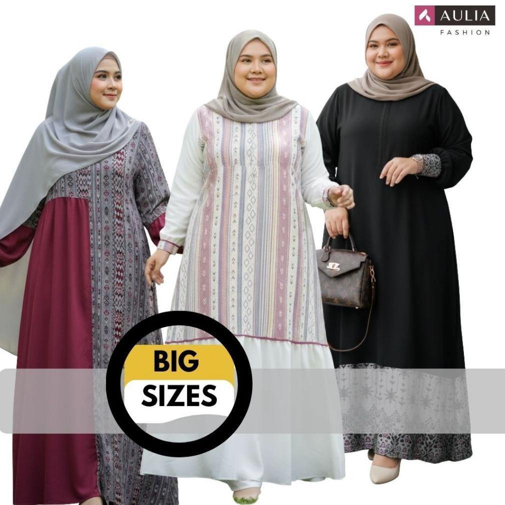 Aulia Fashion Baju Gamis Jumbo Mewah - Elegan & Adem (Fit LD 140)