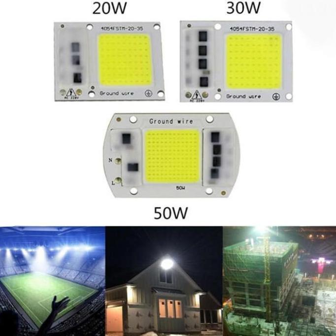 (Allthebest) LED HPL 50W Suku cadang Lampu sorot LED HPL COB 220V AC 20W 30W 50Watt
