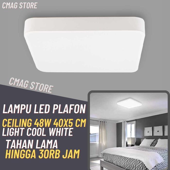 Lampu Plafon Plafond LED Ceiling Rumah Ruang Tamu Cool White 48W 40cm