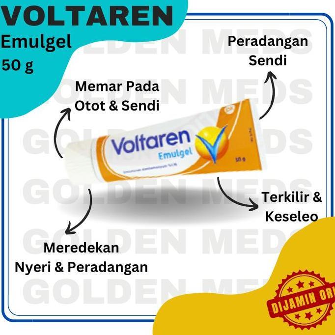 Vitbig- Voltaren Emulgel Gel 50 Gram | Salep Otot | Pereda Nyeri | Tube 50 G