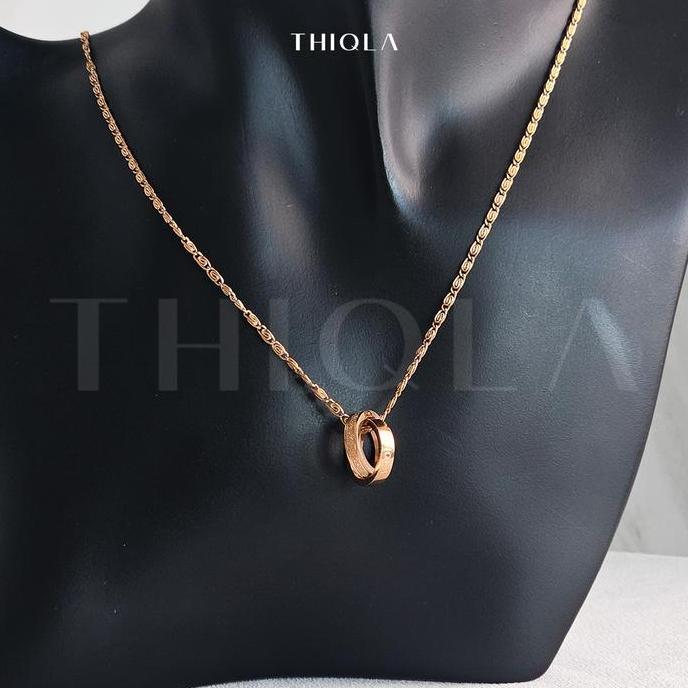 Kilaugaya- Thiqla - Kalung Rana - Kalung Wanita Mirip Kalung Emas Asli - Kalung Remaja Kecil Dan Tip