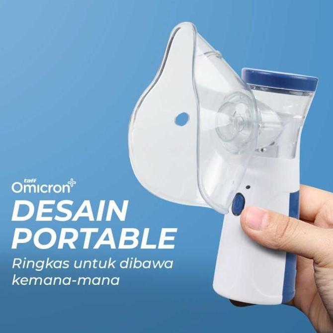 Medikit- Taffomicron Nebulizer Uap Alat Nebu Portable Inhaler Uap Obat Terapi Pernapasan Asma Anak D