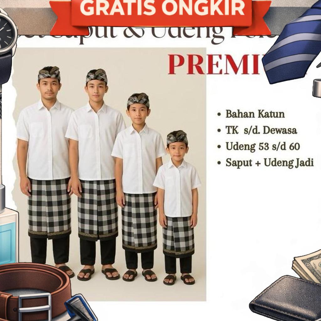 Set Saput & Udeng Jadi Premium Anak S/D Dewasa
