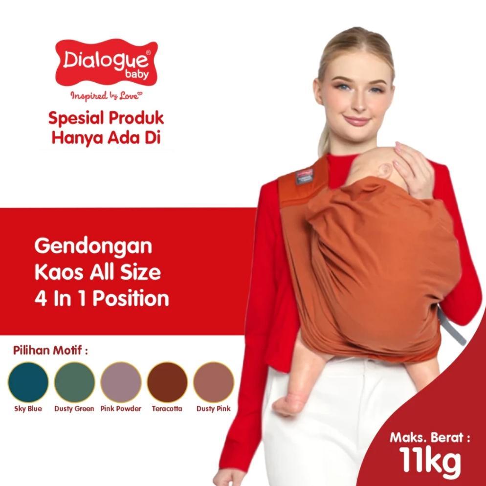 Dialogue Baby Gendongan Kaos (GEOS) All Size 4in1 Position DGG4 - Gendongan Bayi ASOKA Termurah