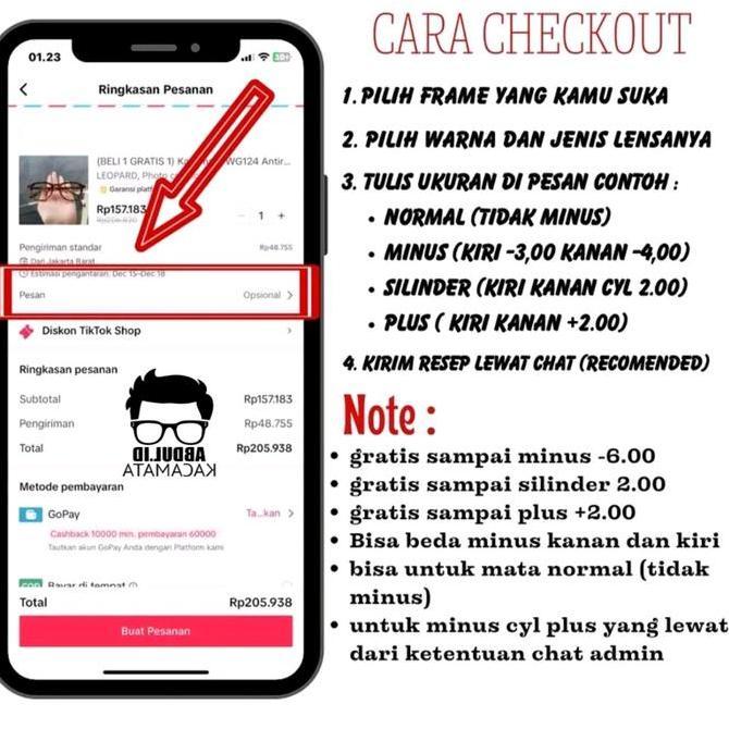 Whynot- ( Buy 1 Get 1) Frame Haruka Kacamata Kotak Photo Cromic Blueray Lensa Bluecromic Eyewer Glas