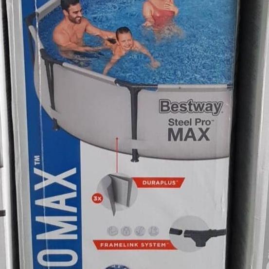 BESTWAY #56406 KOLAM RENANG STEEL PRO MAX BULAT 4678 LITER RANGKA BESI