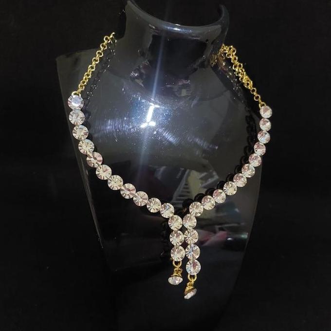 Kilaugaya- Per Kalung Set Anting -  Kalung Pernikahan Set - Kalung Anting Liontin