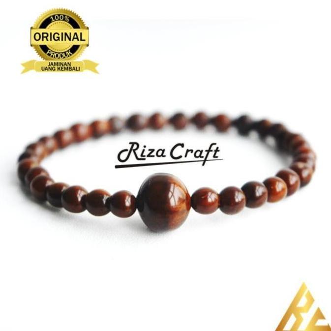 Otwkirim- Gelang Tasbih Kayu Kokka Kaukah Asli Turki Arab Bulat Coklat 33 Butir