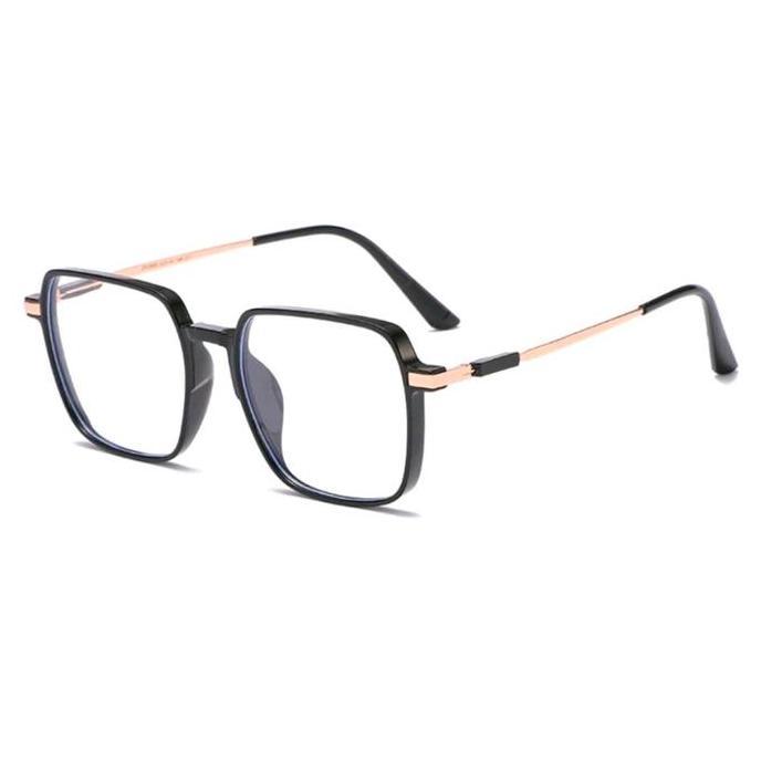 Whynot- Kacamata/Kacamata Minus Fashion Korea Persegi Kotak Gagang Besi Anti Radiasi Frame Lensa Eye