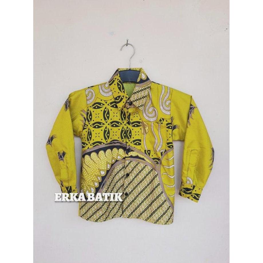 Lansungkirim- Kemeja Batik Anak Laki-Laki 2-13 Tahun Seragam Batik