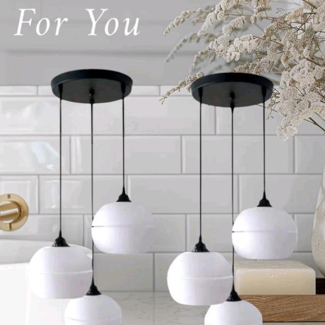 Lampu Hias Gantung PVC Minimalis Tahan Lama Mudah Dibersihkan Cocok Untuk Ruang Tamu Dan Makan Desai