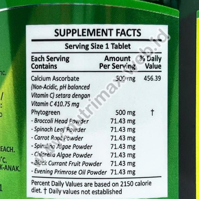 Cod,Bisa- Nutrimax C+ Phytogreen Vitamin Untuk/Buat Kekebalan Tubuh Phyto Green