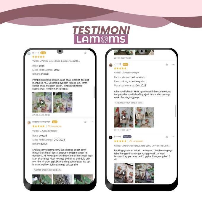 Milkouit- [Beli 2 Gratis 1] Susu Almond Lamoms Mix - Plus Soya & Ekstrak Katuk - 200Gr