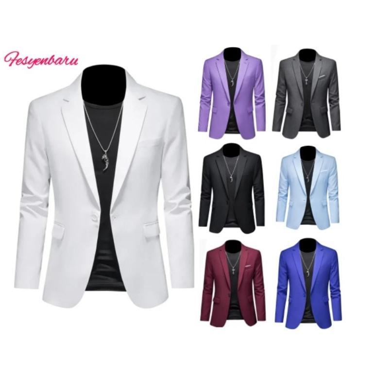 ORIGINAL JAS / BLAZER PRIA / JAS PRIA HITAM / ABU / NEVY / UNGU / PUTIH / BIRU / HIJAU / SLIM FIT FO