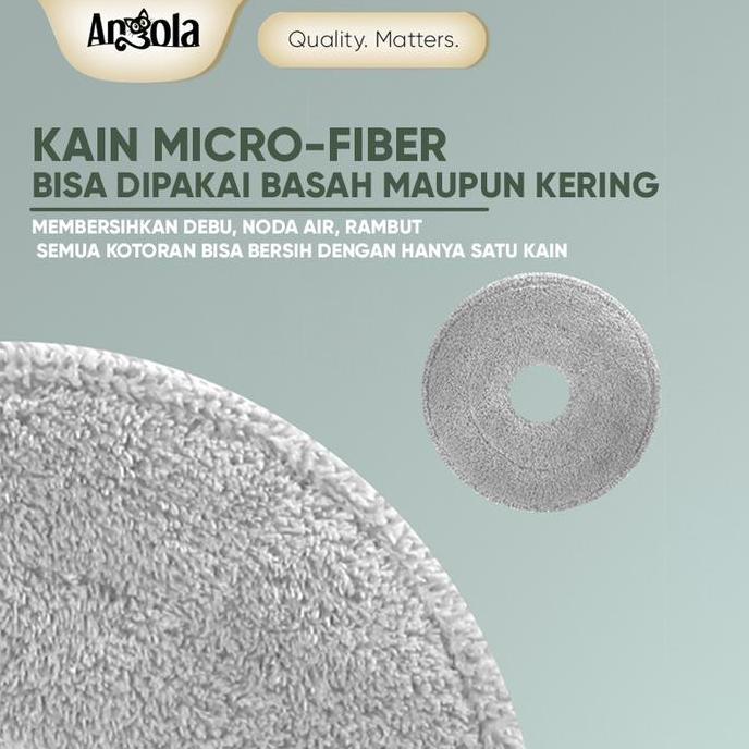 Instangaspol- Tp Angola Spin Mop D23 Alat Pel Lantai Otomatis Tanpa Peras