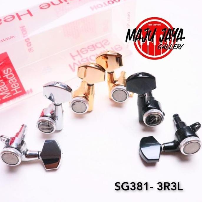 Dryer Gitar Elektrik Gotoh Locking Tuner Sg381 Mgt 3R 3L Gold Hitam Or Chrome