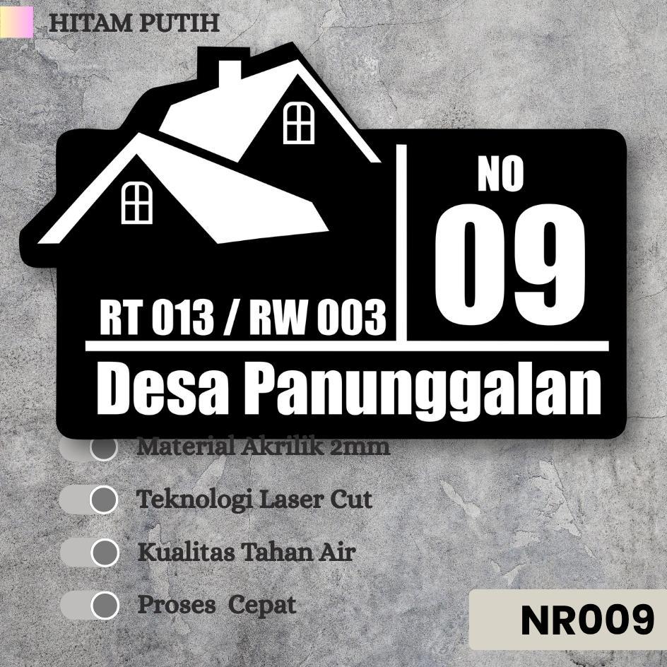 Nomor Rumah Akrilik Custom Estetik | Plat Tempel Dinding | Tahan Air & Mewah