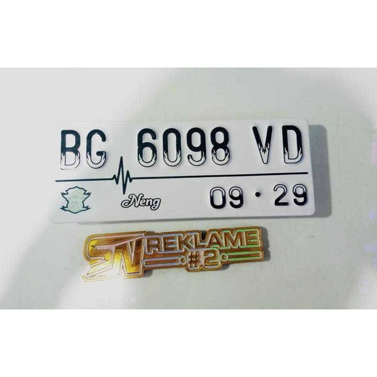 COD Plat Nomor motor Baut Tanam Super tebal, awet, murah, plat lapis Acp, plat stiker cutting, plat 