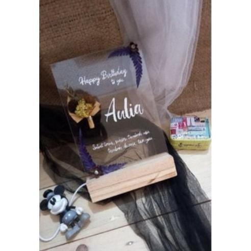 Bestone- base lamp acrylic A6/stand led acrylic/ tatakan lampu hias acrylic le