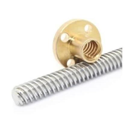 Bestone- Lead screw T8-2 10cm / 100mm +brass nut Linear Screw