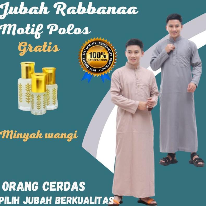 BEST SALE GAMIS PRIA TERBARU RABBANAA DEWASA JUBAH  LAKI LAKI MODEL AL NOOR POLOS