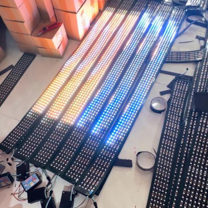 Strobo Running Text 5 Baris Wifi Rubah Text Via Hp Led Fleksibel Kualitas Terbaik Harga Termurah