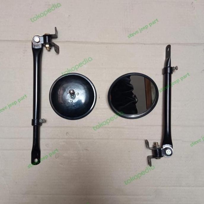 kaca spion + gagang spion jeep willys, harga per 1set mobil. Terlaris