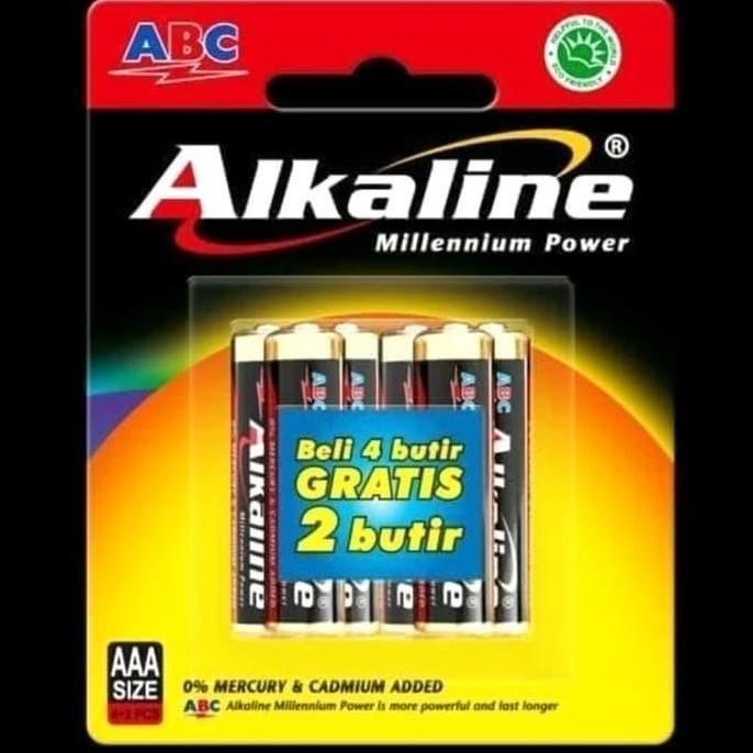 Allthebest- Baterai Alkaline ABC AAA A3 Kecil Batere Battery ABC Batere AAA Isi 6