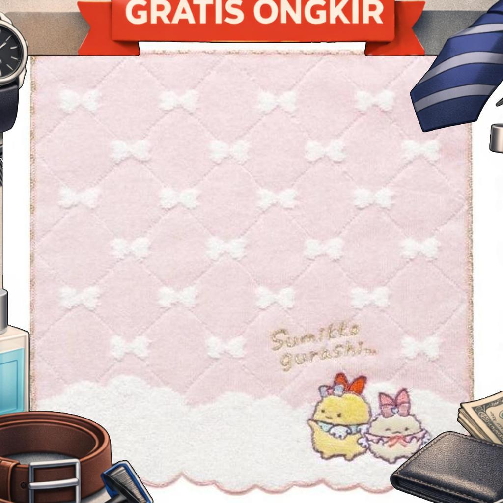 Handkerchief San-X Sumikko Gurashi Angel Ebiten Idol Ebifurai No Shippo Mini Towel Saputangan Handuk