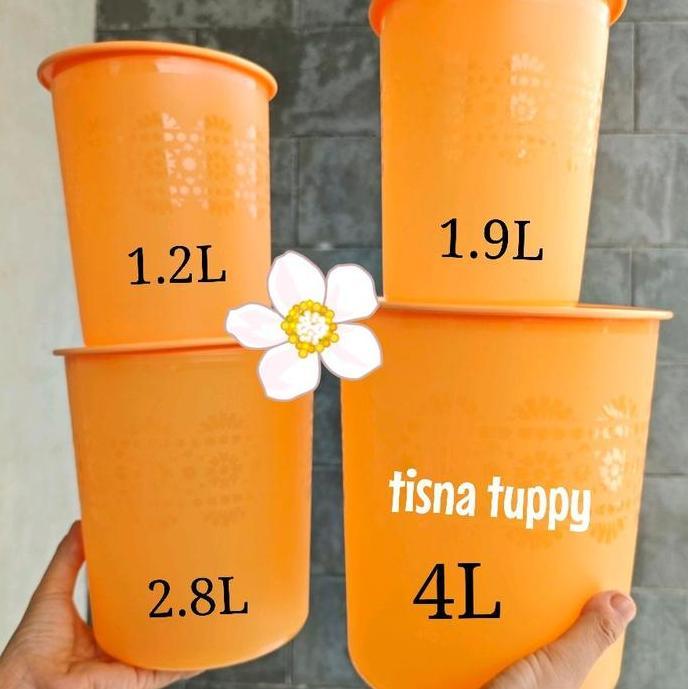 mosaic canister tupperware jual harga satuan toples tupperware ORANYE