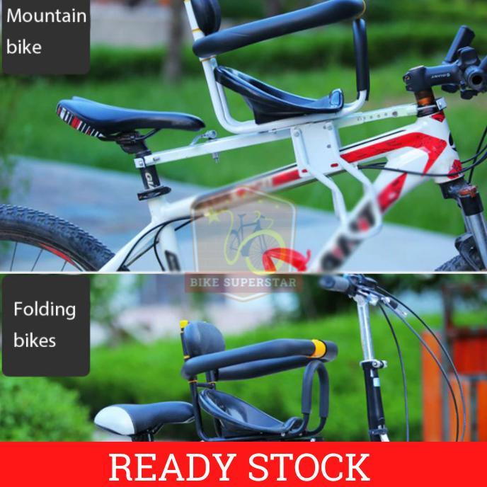 Kursi Boncengan Anak Depan Sepeda Taffsport Quadrail Pengaman Alloy Mix Safety MTB Lipat Minion Kera