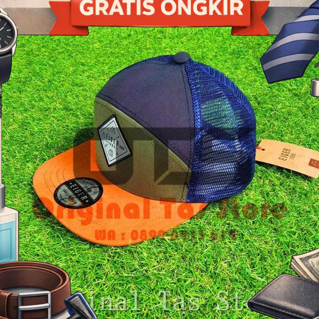Topi Pria Eiger Ascov 910005737 Original Trucker Cap Navy
