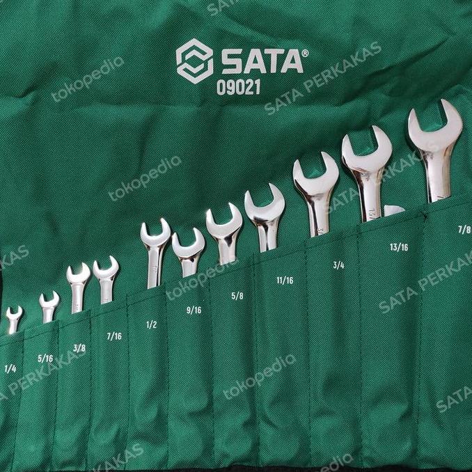 Kunci Ring Pas Inch Set 09021 11Pc Sae Combination Wrench Set Sata Perkakas