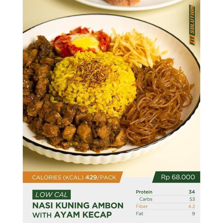 P_dalali - Low Cal Nasi Kuning Ambon Ayam Kecap.Healthy Prep Meal Catering Diet