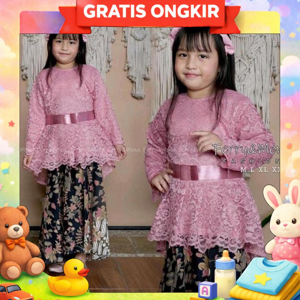 Kebaya Anak Perempuan Kebaya Pita Anak Modern Kebaya Pesta Anak Baju Fashion