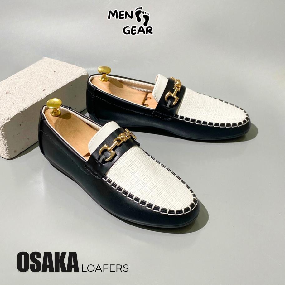 MENFOOTGEAR Osaka Sepatu Pria Loafers Formal Slip On Kulit Sintetis Loafers Putih