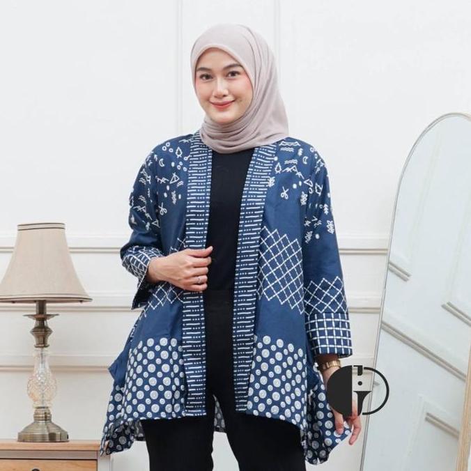 BEST SELLER / PREMIUM Granito.id - Outer Sakura Batik polimikro Kondangan Seragam kerja / Formee Out
