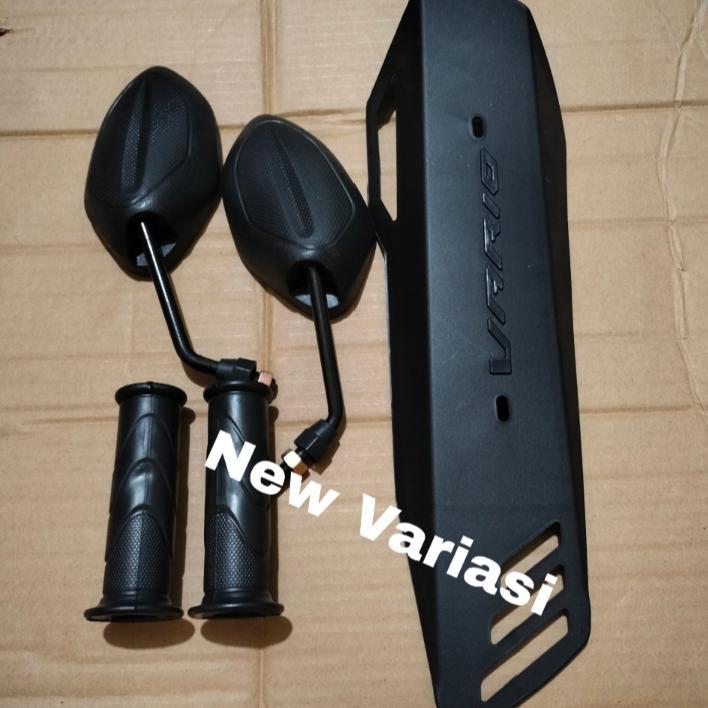 Tahan Lama Paket 3In1 Tameng Knalpot Vario 125/150 + Spion Standar Beat + Grip Standar Variasi